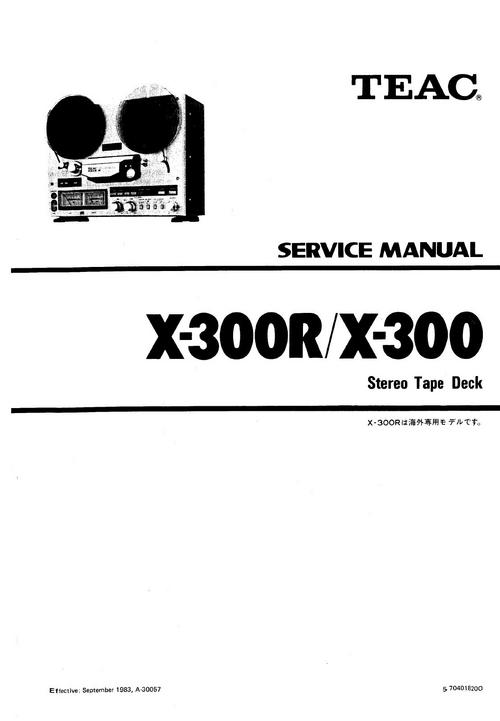 Teac X300 Owner Manual